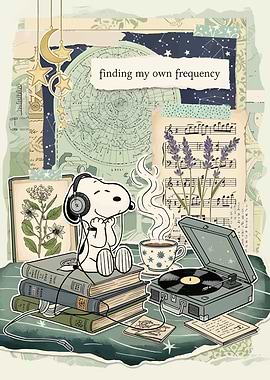 Snoopy's Serene Music Moment