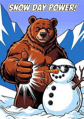 Snow Day Power Cartoon