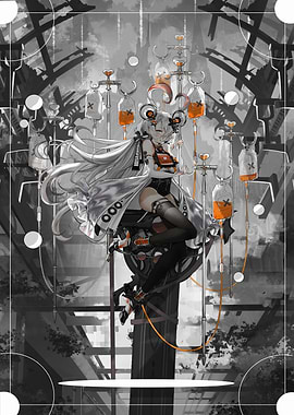 Anime Girl with Medical Equipment