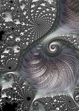 Fractal Silver Swirls
