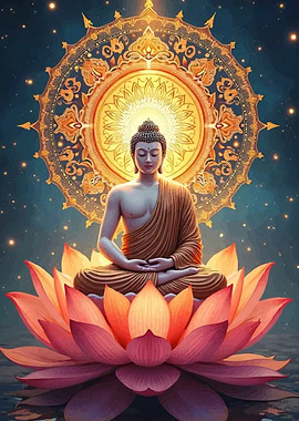 Buddha Lotus Flower Meditation