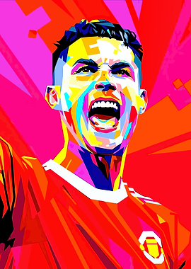 Cristiano Ronaldo Pop Art Portrait