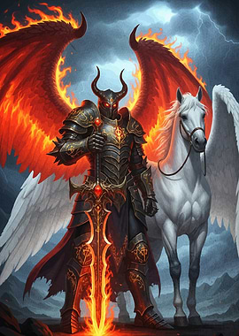 Armored Angel Flaming Wings