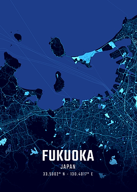 Fukuoka Midnight City Map