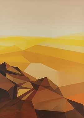 Geometric Desert Landscape