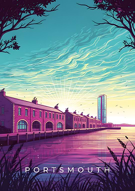 Portsmouth Waterfront Illustration