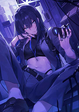 Anime Girl in Urban Setting