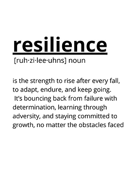 Resilience Definition Typography Art