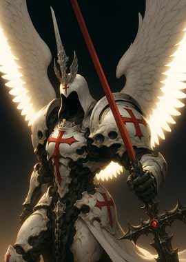 Winged Knight with Red Cross