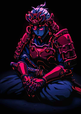 Cyberpunk Samurai Warrior