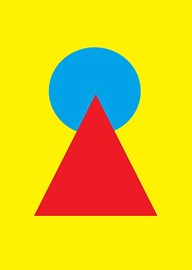 Clean Geometry - Blue Moon and Mountain