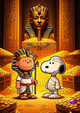 Charlie Brown and Snoopy in Egypt