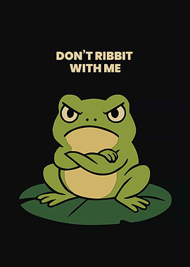 Grumpy Frog on Lily Pad