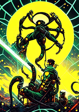 Cyberpunk Octopus Villain