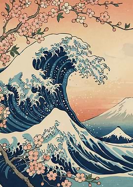 Great Wave with flower