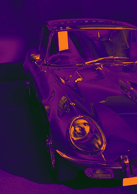 Purple and Orange Classic Car