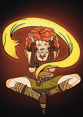 A crying wildfire druidess