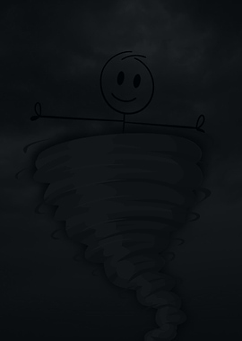 Stick Figure in a Tornado