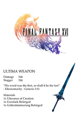 Final Fantasy XVI Ultima Weapon Details