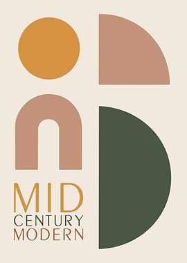 Mid-Century Modern Geometric Art Print
