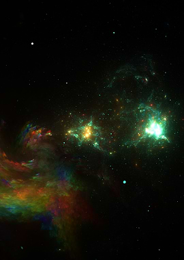 Colorful Nebula in Deep Space