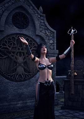 Mystical Woman with Staff