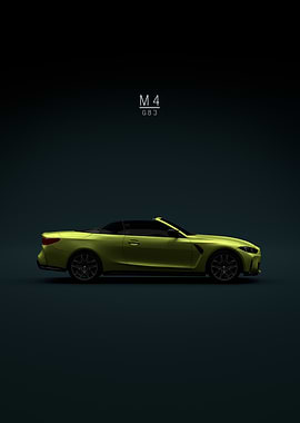 Yellow BMW M4 G83 Convertible