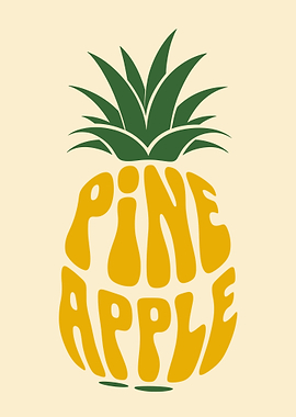 Pineapple Typography Art
