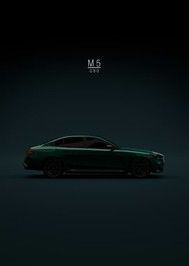 Green BMW M5 G90 Studio Shot