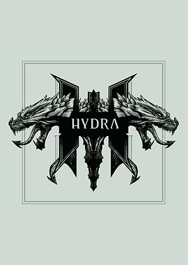 Hydra Emblem with Two Dragon Heads