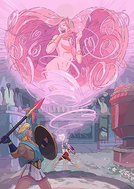 Hades Game Fanart: Aphrodite and Warriors