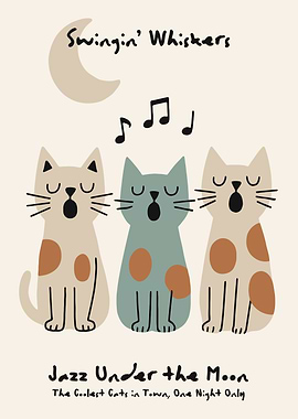 Swingin' Whiskers Jazz Cats