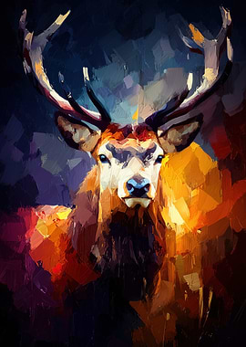 Majestic Deer Painting