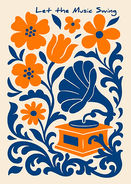 Let the Music Swing Floral Art