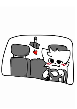 Boykisser is driving a car