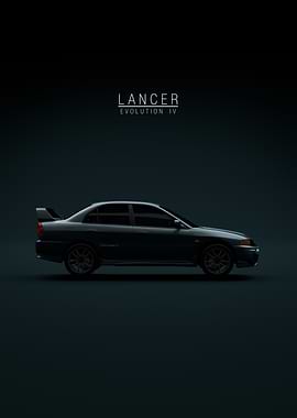 Mitsubishi Lancer Evolution IV Car Poster