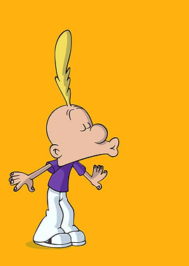 Cartoon character with pursed lips