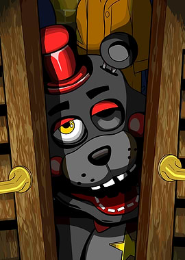 Lefty peeking from closet