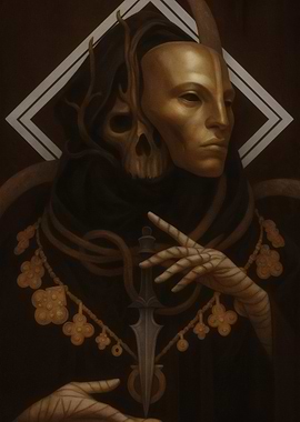 Masked Figure with Dagger