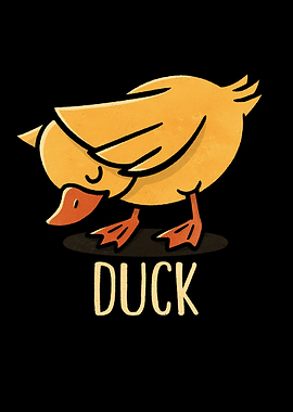 Cartoon Duck Illustration ducking