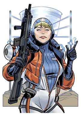 Wattson from Apex Legends with weapon