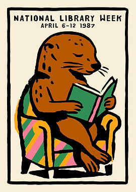 National Library Week 1987 Otter Reading