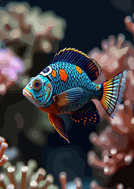 Colorful Fish in Coral Reef