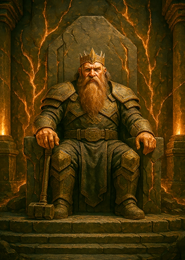 Dwarf King on Throne