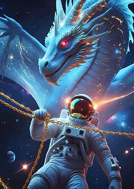 Astronaut Dragon Space