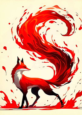 Fiery Fox Digital Art