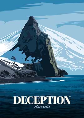 Deception Island, Antarctica Travel Poster