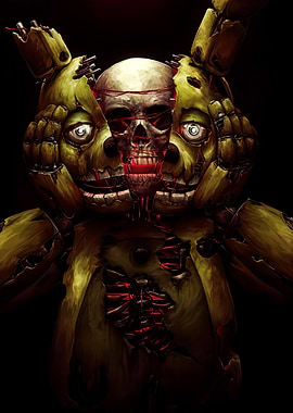 Springtrap Animatronic with Skull