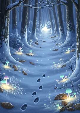 Enchanted Winter Forest Path