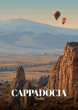 Cappadocia Turkey Travel Poster